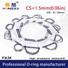 5 шт.лот Black FKM флюоровые резиновые уплотнительные кольца CS1.5mm OD313233343536373839404550*1,5 мм уплотнительные кольца, уплотнительное кольцо