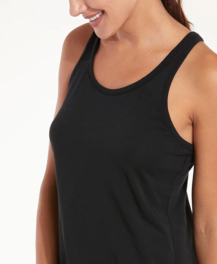 La Isla Женская Пима хлопок легкий без рукавов тренировки T Back Tank Top