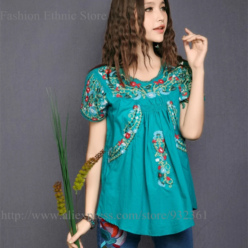 2014 новых ёенщин летом платье старинные 70 х мексиканской этнических flowerl гребешка