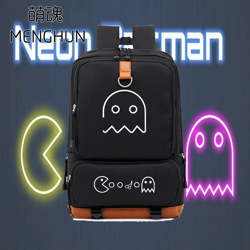 Прекрасный рюкзак для фанатов игр PAC MAN прочный подарок в стиле ретро сумка