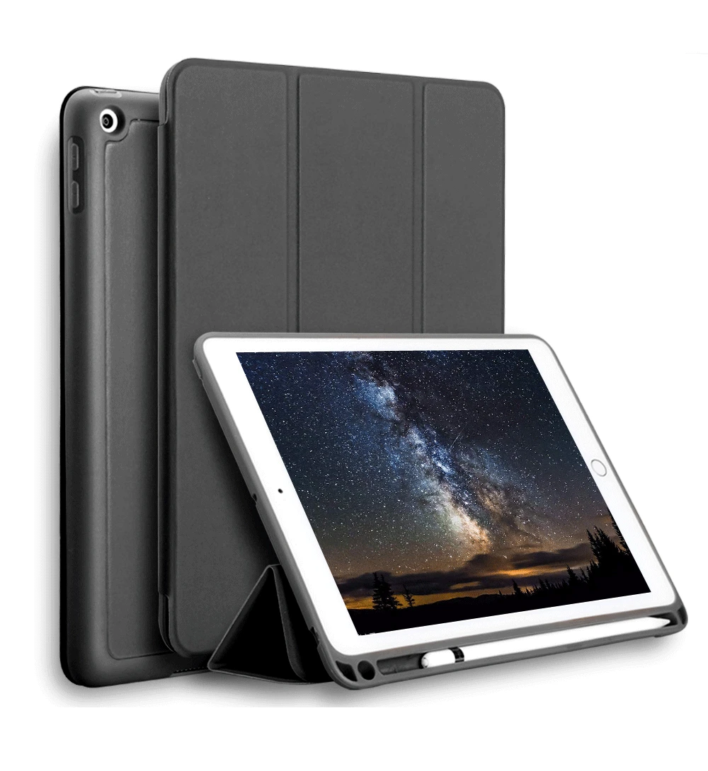 Чехол с держателем карандашом для APPle iPad 9 7 дюймов (2018 новинка) A1893 A1954 ZVRUA PU кожаный