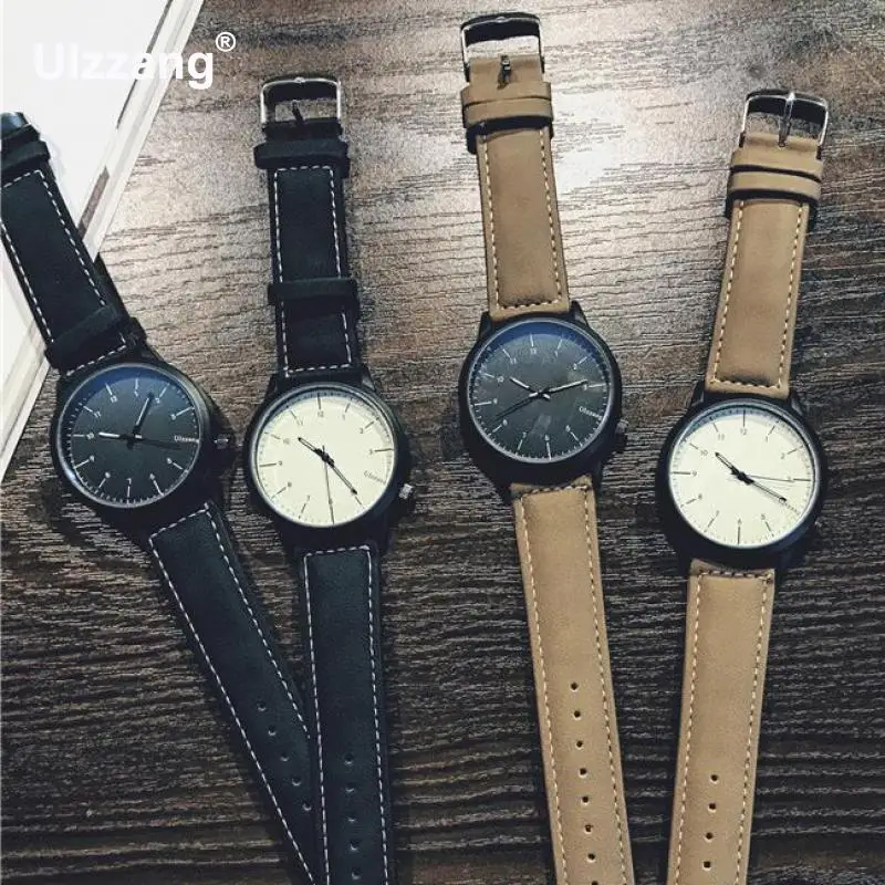 Оригинальные Ulzzang брендовые Модные Кожаные классические ударопрочные кварцевые