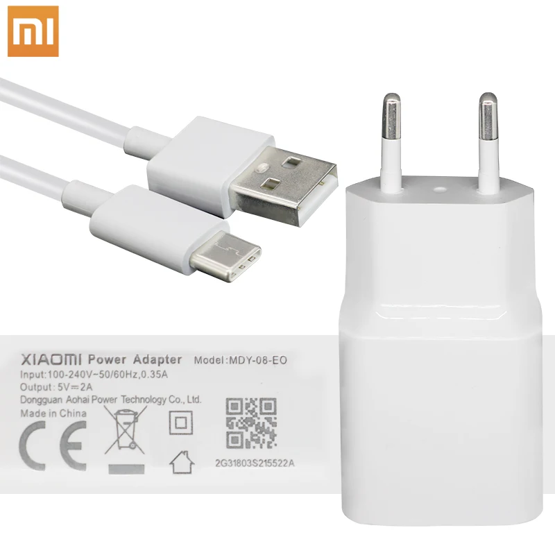 Xiaomi оригинальное зарядное устройство 5 В/2 а EU type-C Micro USB кабель для передачи данных дорожный адаптер для зарядного устройства для MI5 max 3S Redmi Note 3 4 pro 4X5 5S