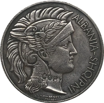 Albania 1927 1 Frang Ar копия монеты 23 мм