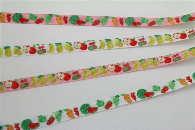DHK 3/8 'Ƌ ярдов Бесплатная доставка фрукты печатных Grosgrain ленточный аксессуар