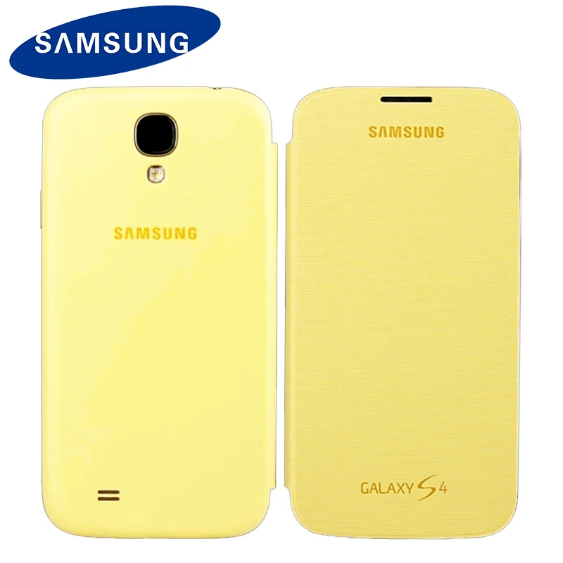 Оригинальный флип чехол для samsung Galaxy S4 i9500 i9505 кожаный умный с окошком защитный