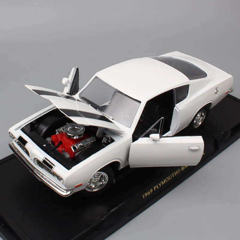 1:18 классические весы 1969 Chrysler Plymouth Barracude спортивные игрушки и транспортные средства миниатюрные автомобильные модели для детей