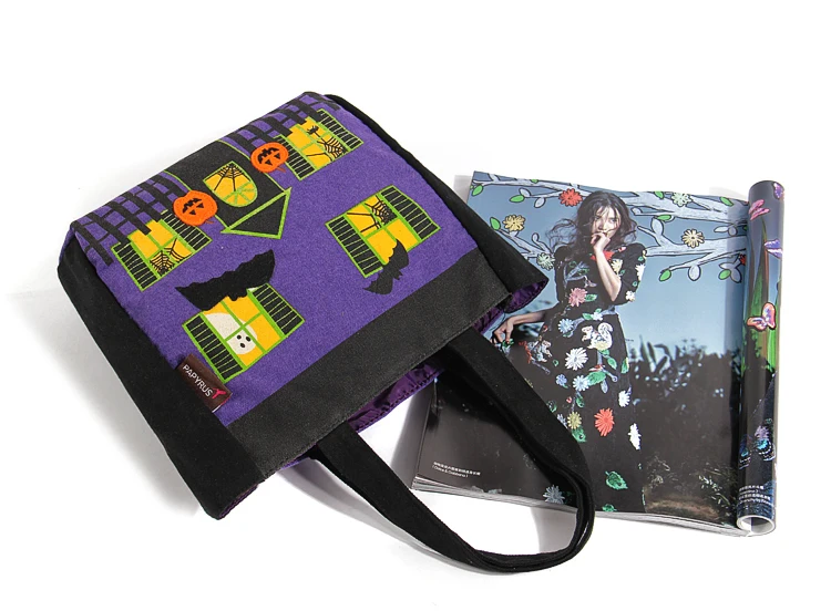 Хэллоуин-тыква-carving канва ручка обед мешок небольшой размер сумка SJ-80512 |