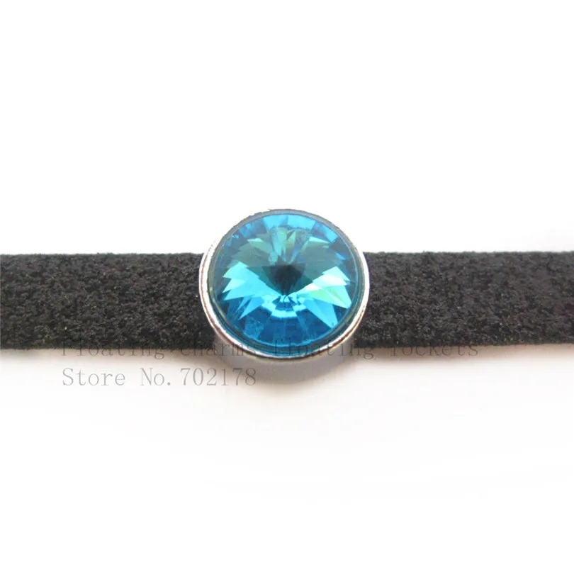 turquoise 120 шт. Красочные горный хрусталь талисманы с камнями на месяц рождения 8 мм скользящие шармы для самостоятельного изготовления украшений талисманы fit 8 мм Pet Ошейник - Окраска металла: turquoise