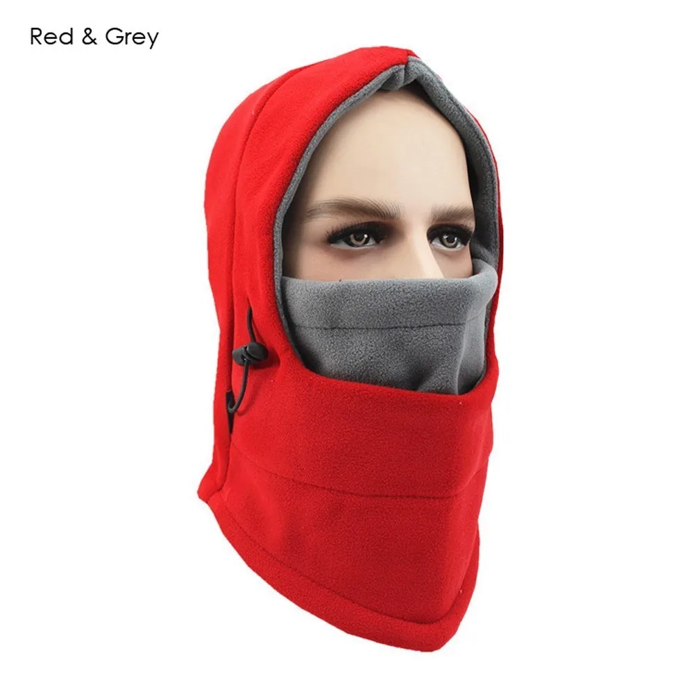 Red Grey Регулируемая велосипедная маска для лица 2 слоя Лыжная тренировочная Беговая Ветрозащитная маска для улицы Пылезащитная Анти-пыль зимние аксессуары - Цвет: Red Grey