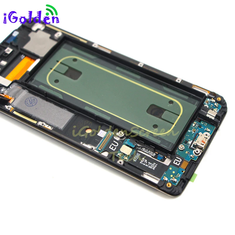 ЖК дисплей для Samsung Galaxy S6 Edge Plus G928 G928F сенсорный экран в сборе с рамкой 5 7 "SAMSUNG
