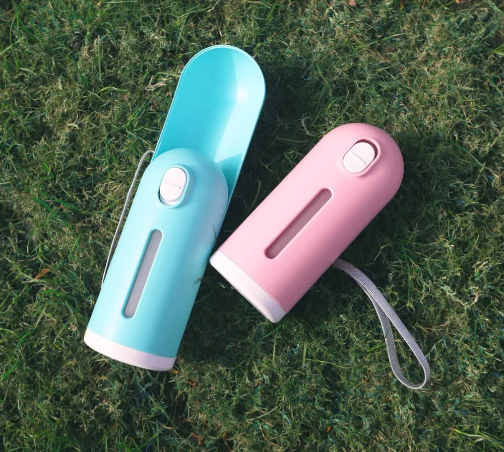 Переносная бутылка для воды собак с застежкой горкой путешествий уличная