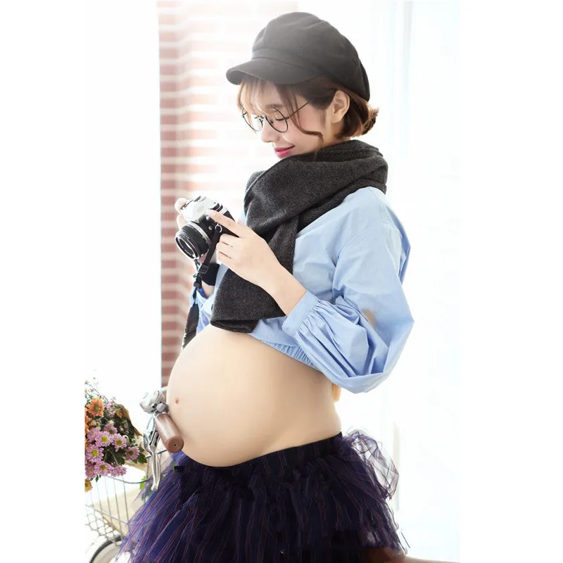 Для беременных женщин платья фотография реквизита лодки воротник Длинные рукава