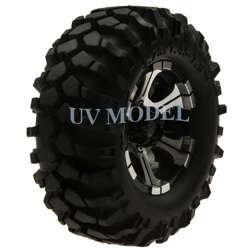 Осевые SCX10 D90 1 9 дюйма Beadlock колеса + 108 мм резиновые шины для 1:10 весы CC01 RC Рок