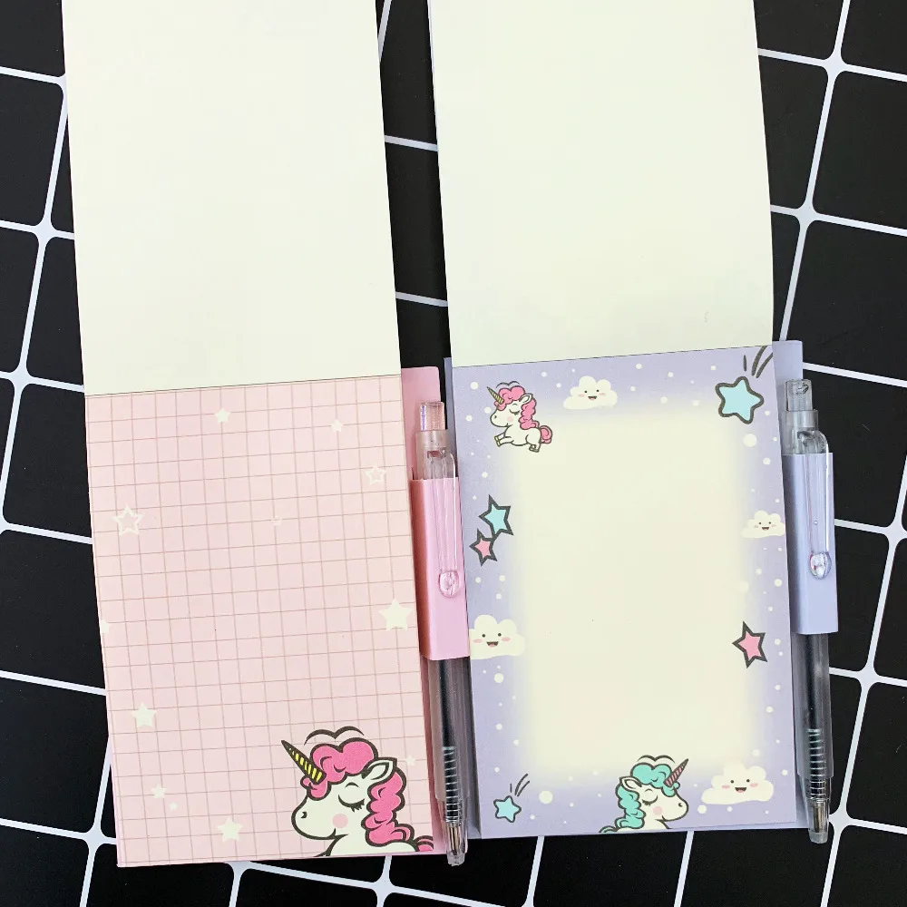

Cute Unicorn Set 1 Notebook+1 Ballpoint Pen Writing Diary Book Kids Gift Stationery Student Rewarding School Office Supply