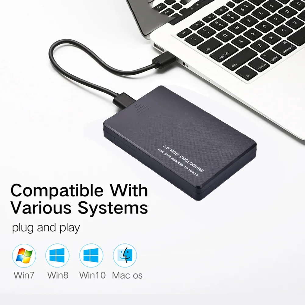 USB3.0 SATA3.0 жесткий диск Внешний корпус HDD корпус 2," Корпус для внешнего жесткого диска 6 Гбит/с Поддержка неограниченное количество памяти жесткого диска/SDD протокола UASP
