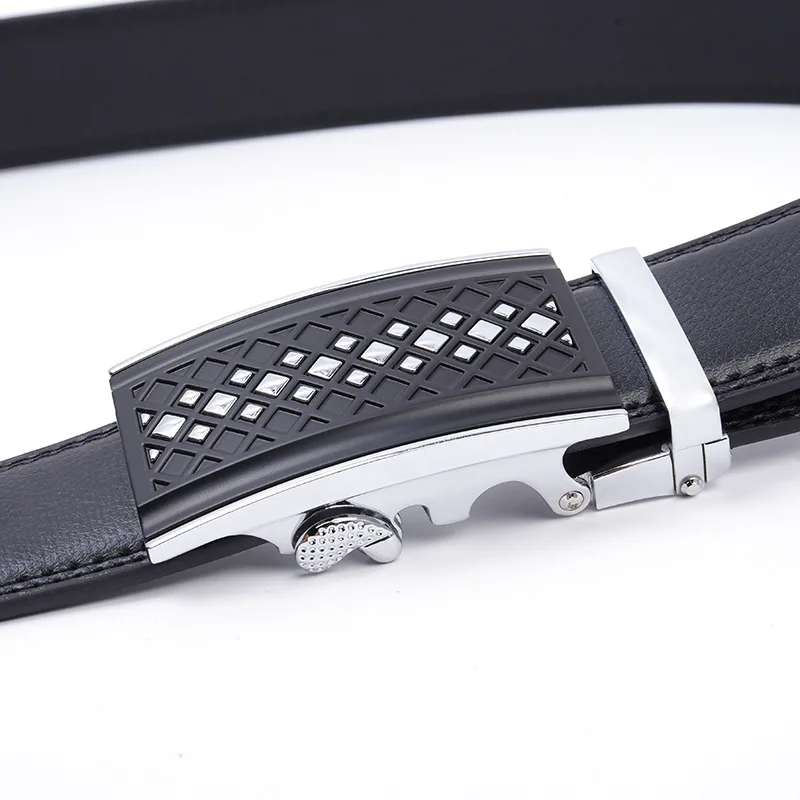 Men Leather Belts Automatic Buckle Metal Belt Lucxury Designer For Youth Business Genuine Wholesale | Аксессуары для одежды