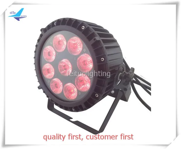 12 шт./лот водонепроницаемый сценический par led 9x15 Вт rgbwa 5in1 dmx диммер стробоскоп