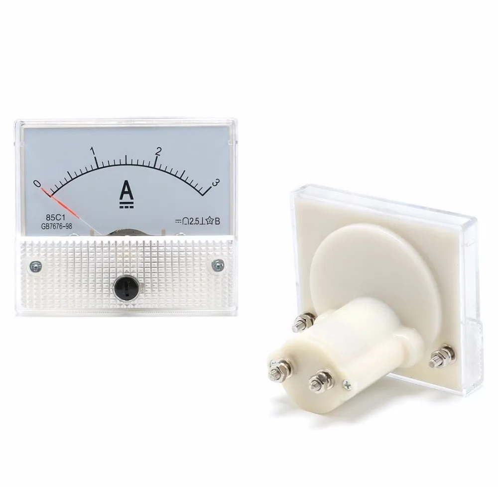 

85c1 Current Monitoring 0~3A Analog DC AMP Panel Meter Class 2.5 Pointer Ampere Gauge