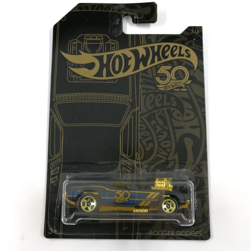 Автомобиль Hot Wheels Коллекционная модель Black Gold 50 я годовщина коллекция