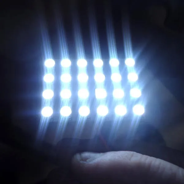 5 комплектов автомобильная светодиодсветильник панель 24SMD 5050 с 2 переходниками|led