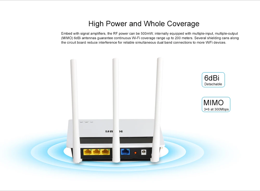 KuWFi 300 Мбит/с беспроводной Wifi роутер AP роутер Wifi ретранслятор Wifi расширитель Клиент AP мост с 3 шт. антеннами сильный Wifi сигнал