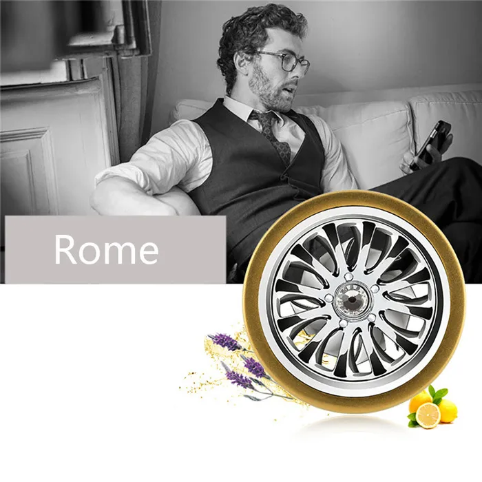 Rome Автомобильный освежитель воздуха колеса духи клип Декор автомобилей Интерьер вентиляционные шины аромат запах Освежитель Арома диффузор - Название цвета: Rome