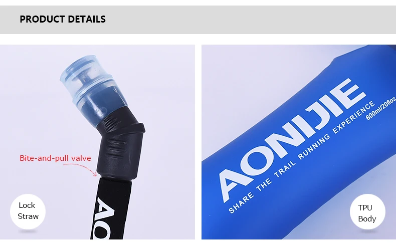 AONIJIE SD13 350 ml 600 ml складной мягкий термос бутылку воды BPA бесплатно для Бег бег гидратации мочевого пузыря пакет жилет