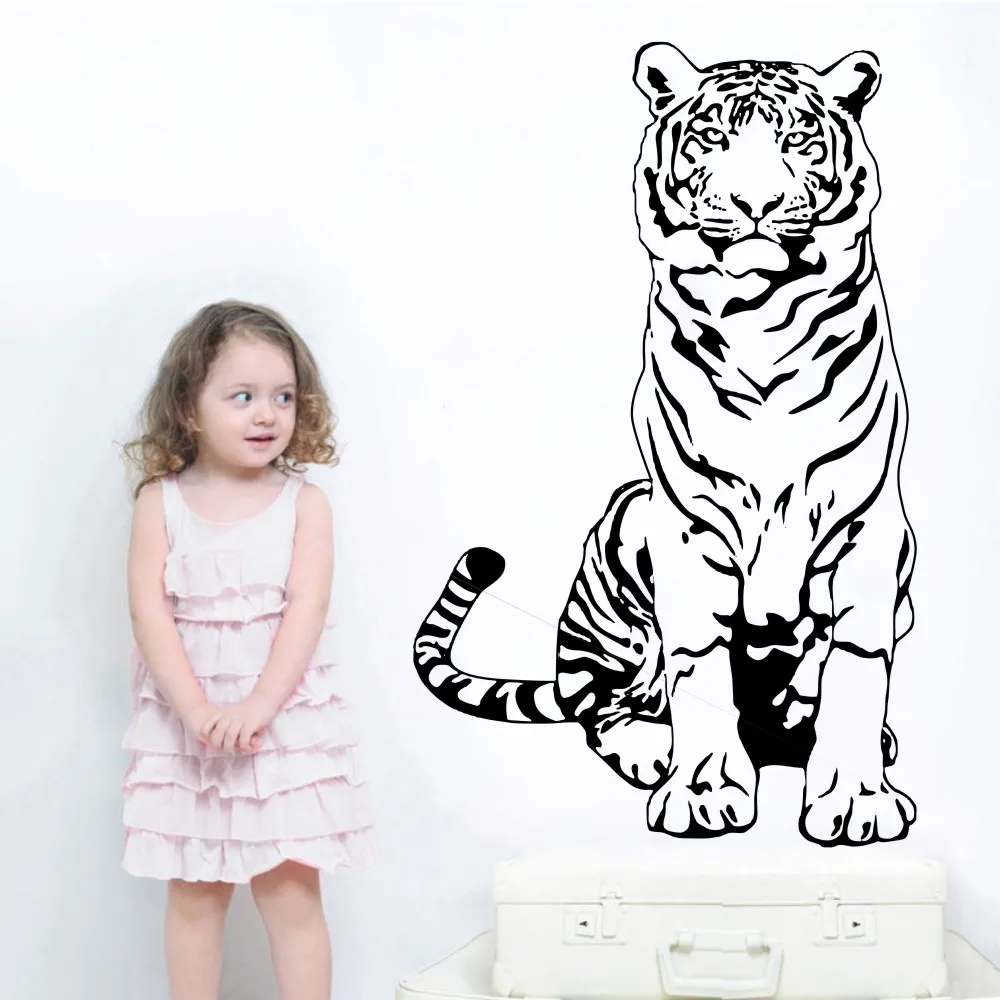 Тигром стены Стикеры художественный дизайн Гостиная домашний декор настенная