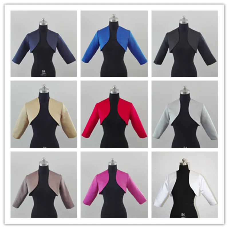 Женская атласная шаль с рукавом 3/4 цвет слоновой кости|bolero wedding jacket|bridal shrugbolero |