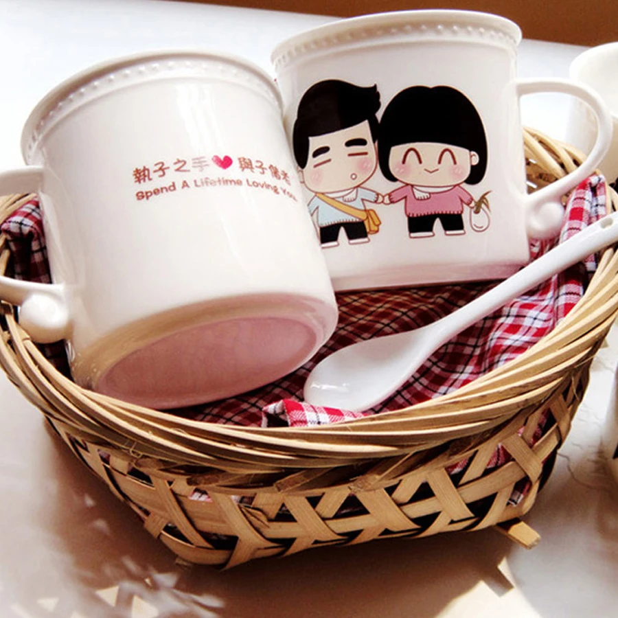 Специальные Дизайн Цвет изменение Чашки Кружки мультфильм творческий с ложкой