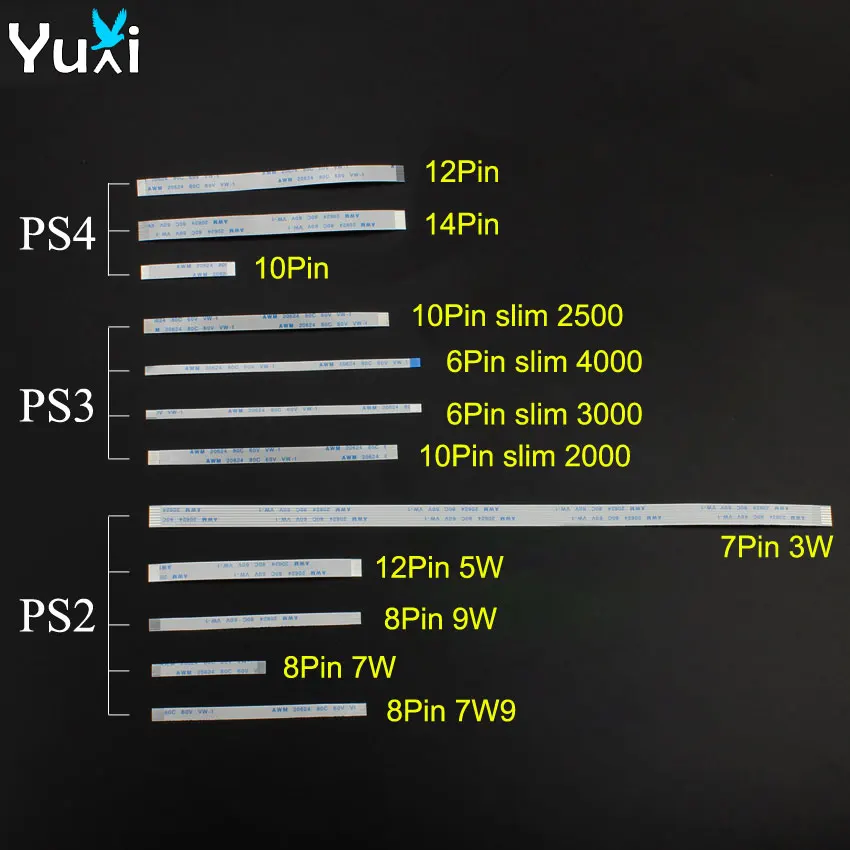 Гибкий ленточный кабель YuXi для PS4 PS3 Slim 2000 2500 3000 4000 PS2 3 Вт 5 7 9 7W9 10 шт. | Электроника