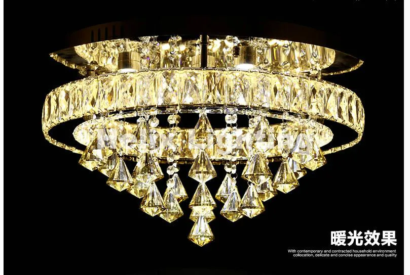 Бесплатная доставка Современная потолочная Светодиодная лампа из нержавеющей