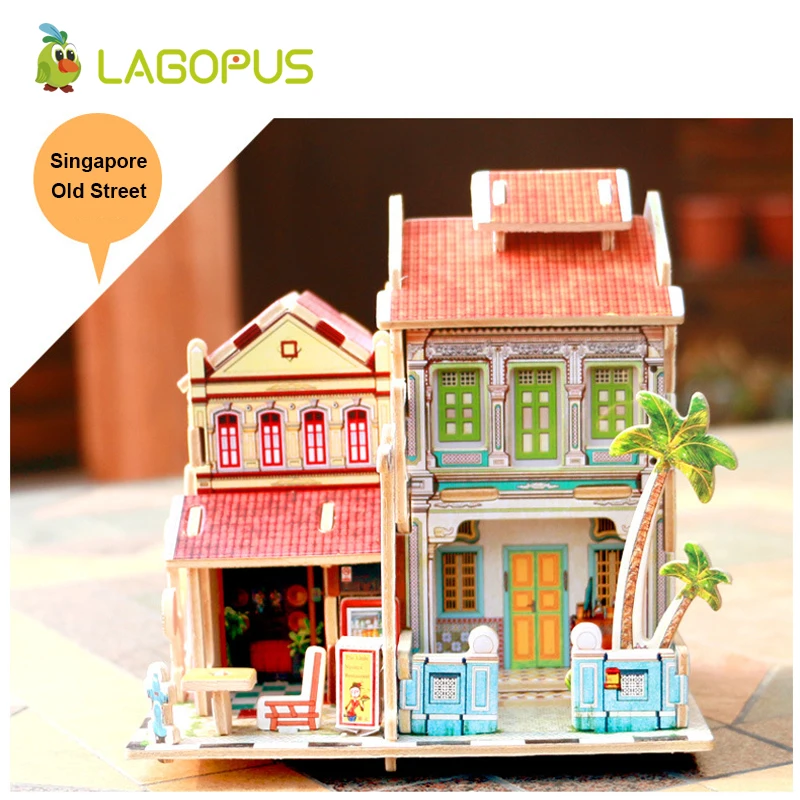 Lagopus 3D головоломка DIY Головоломка для раннего обучения детей образовательная