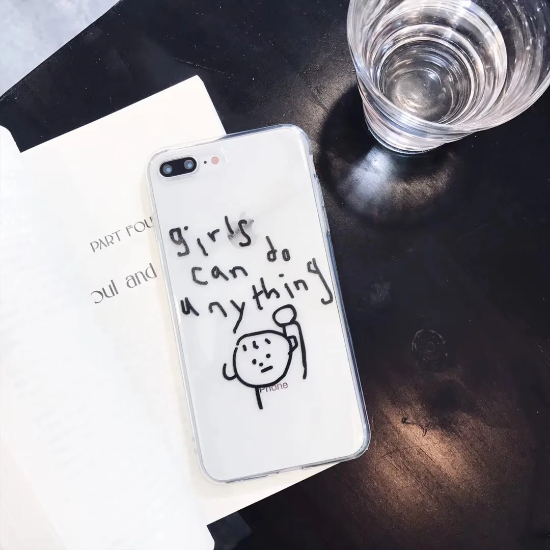 Cute Cartoon For OPPO F1 F3 Plus Girl Words Pattern Case R9 R9s R11 R11s R15 Dream Mirror Soft Clear Cover case |