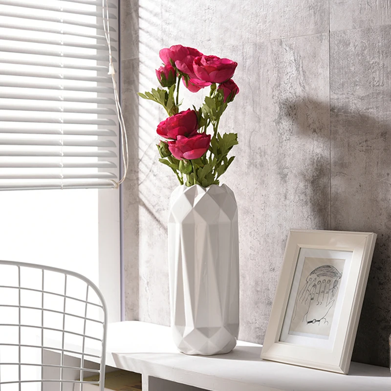 Стильная простая керамическая ваза для домашнего декора креативная цветов