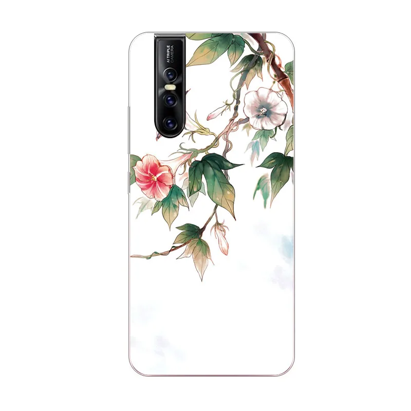 Чехол Vivo V15 PRO мягкий чехол из ТПУ с разноцветными лепестками для телефона |