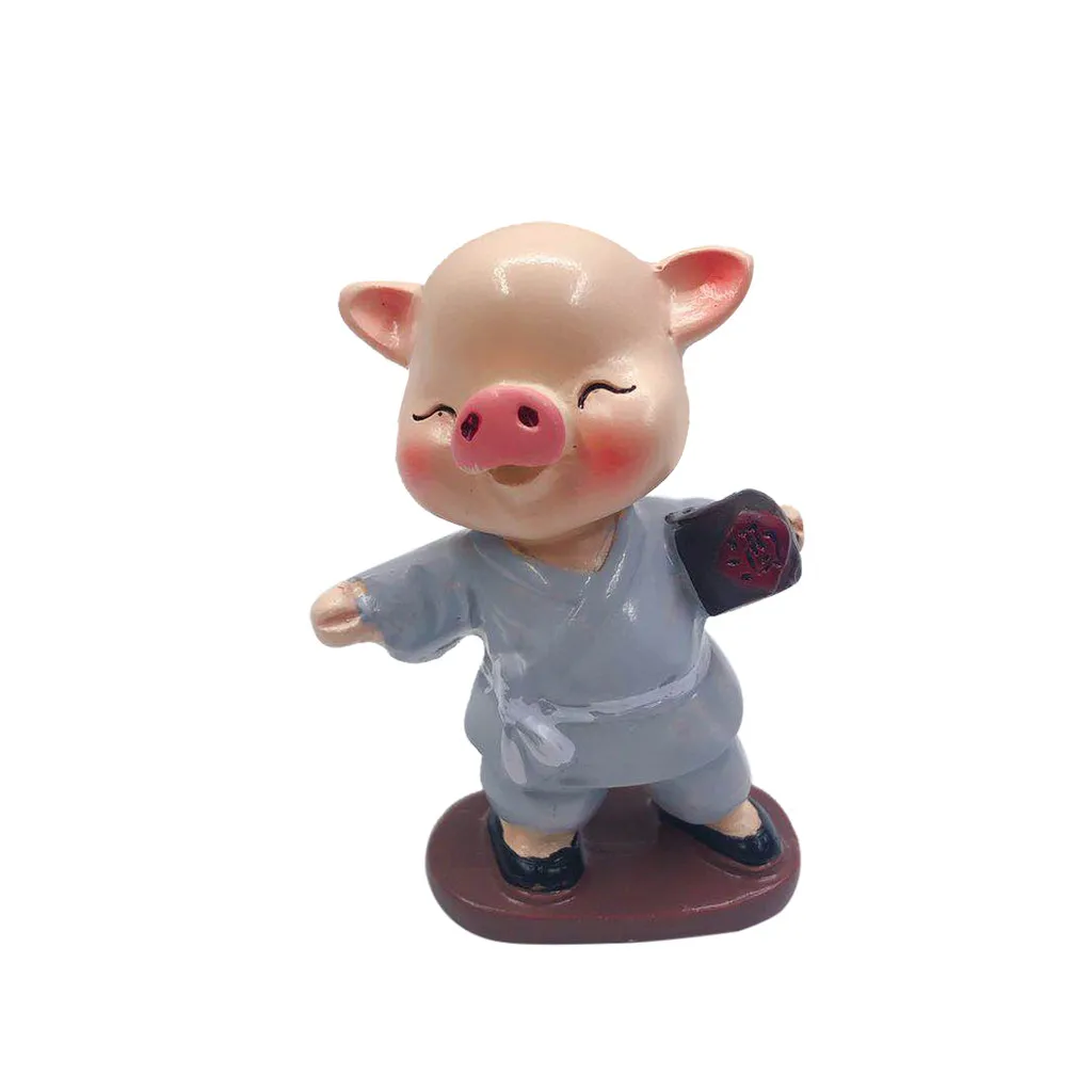 Франшиза 4 шт украшения автомобиля Кукла Смола пьянка кунг фу свинка