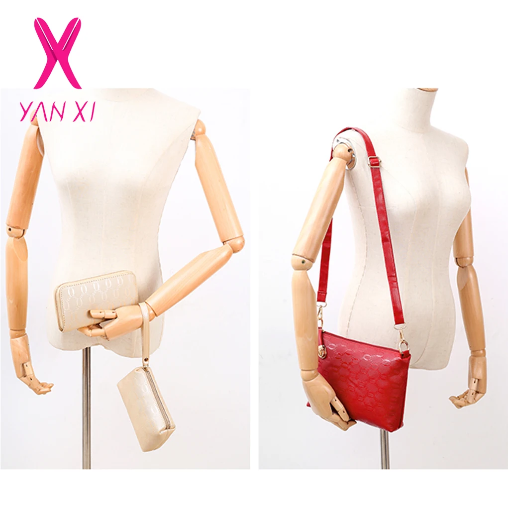 YANXI 2019 Роскошные Брендовые женские сумки из натуральной кожи 5 шт./компл.