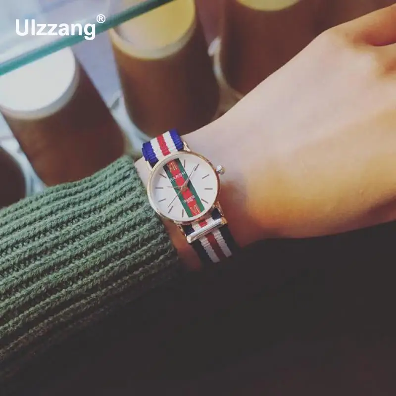 Спортивные женские наручные часы нейлоновый ремешок для часов Топ люксовый