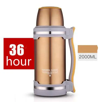 Дорожный походный Термос 2 л бутылка для воды уличный большой емкости