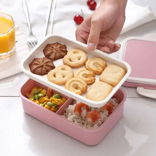2 Layer Silicone Food Portable Lunch Box Bowl Bento Boxes Folding Collapsible Storage For Kids Adult | Дом и сад