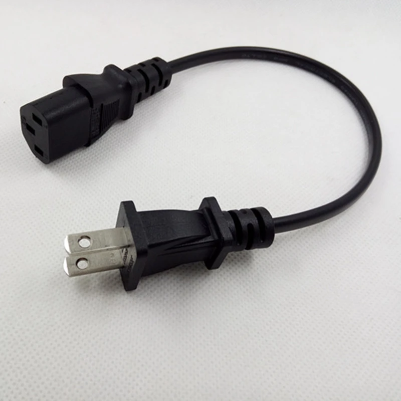 

NEMA 1-15P JP US Plug to IEC 320 C13 3Prong AC Cord Short Portable Power Cable 20cm 10A for Computer monitor printer rice cooker