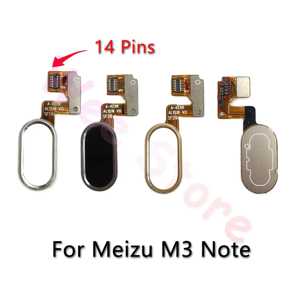 Шлейф с датчиком отпечатков пальцев для Meizu M3 Note M3s Оригинальные запасные части