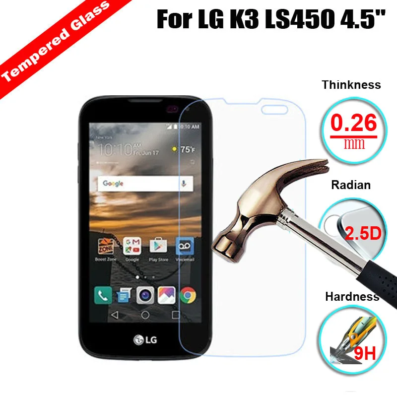 XSKEMP Взрывозащищенный протектор экрана для LG K3 LS450 4 5 &quotАнти-взрыв