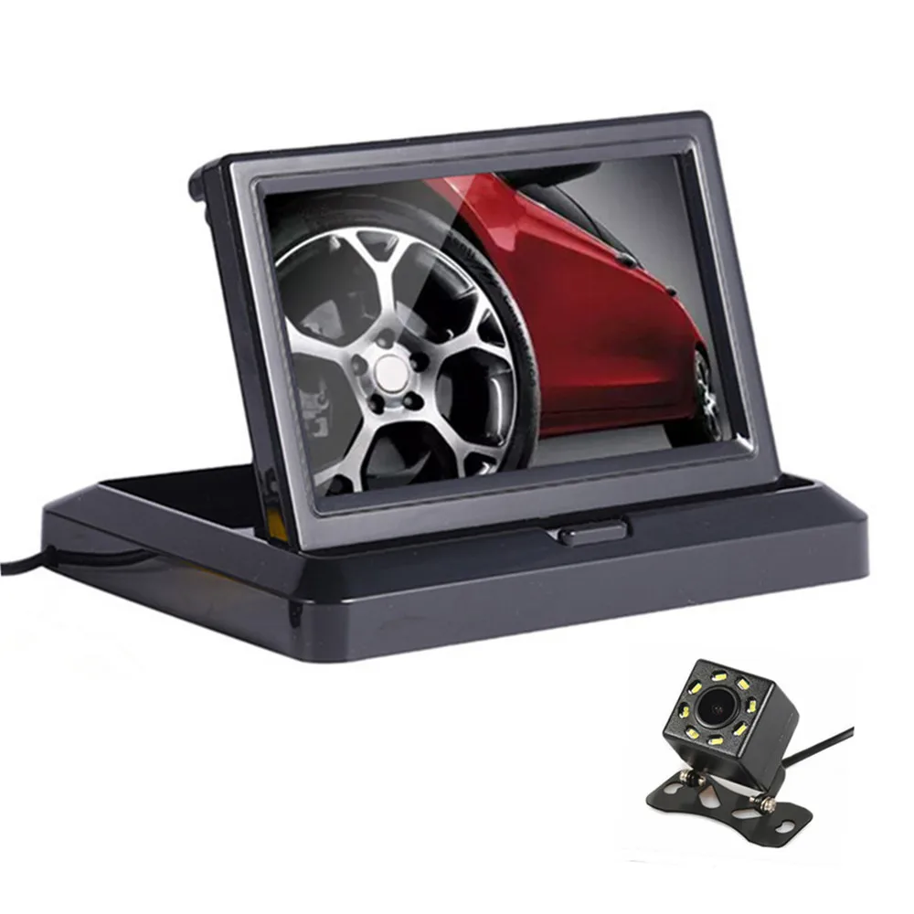 Складной автомобильный монитор 5 &quotTFT LCD цветной экран HD800 * 480 Система помощи при