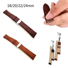 Модный повседневный ремешок с двойной пряжкой в виде бабочки, сменный кожаный ремешок для часов для мужчин и женщин, 182022 мм