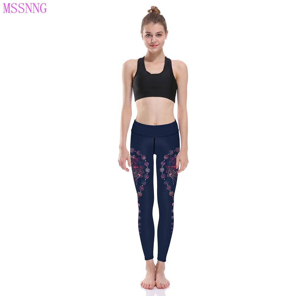 MSSNNG Gypsy капли воды с цветочным принтом высокое качество Йога Штаны тренажерный