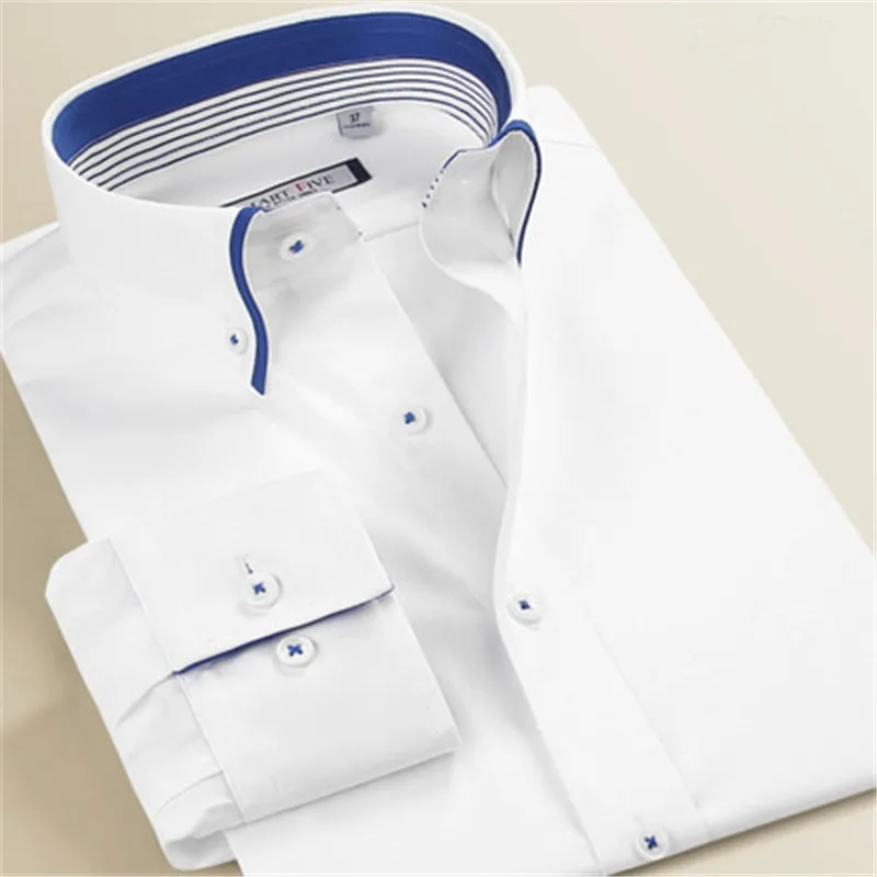 2019 новинка летние белые рубашки из 100% хлопка Мужская импортная одежда Camisa Social