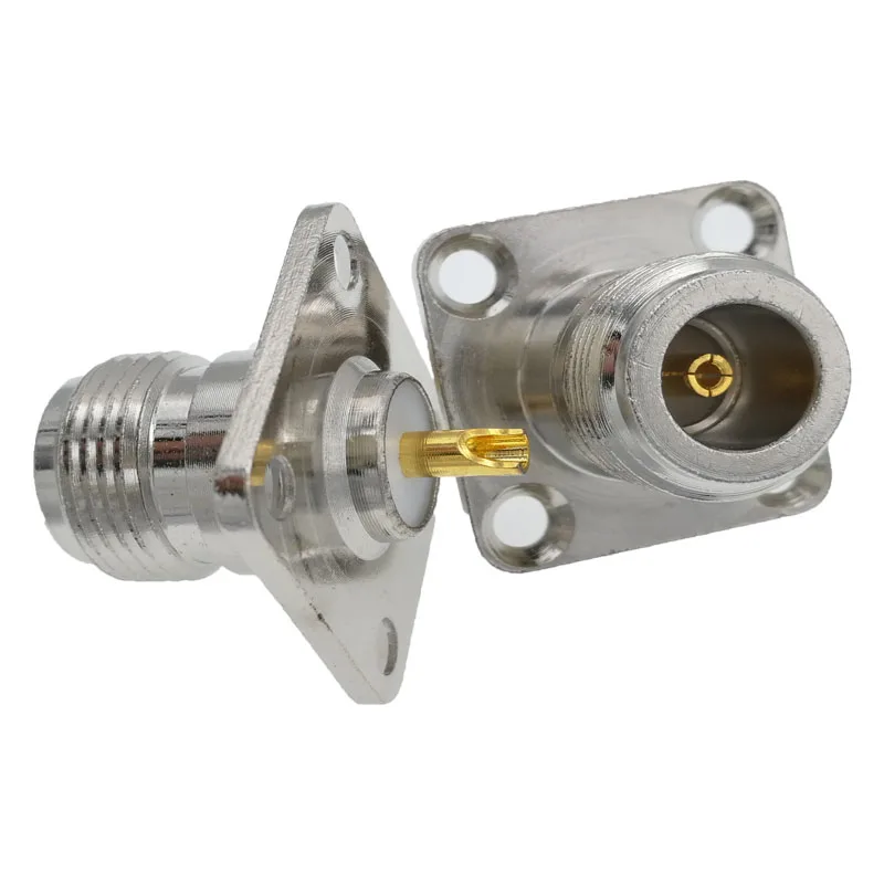 N женский с 4 отверстиями фланец 26 мм радиочастотный разъем для пайки|l connector|flange